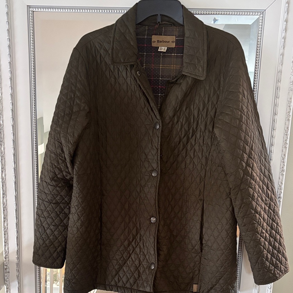 Barbour Women's Olive Quilted Utility Jacket